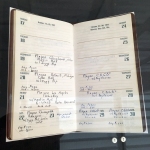 Joey Ramone's gig diary. He recorded the date, venue, and who else was on the bill for every show the Ramones played.