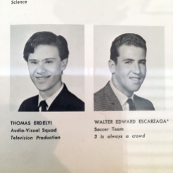 1966 Forest Hills High School yearbook photo of Thomas Erdelyi, aka Tommy Ramone.